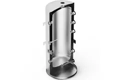 Buffervat RVS Duplex 100L, 2KW weerstand en ontluchtingsventiel
